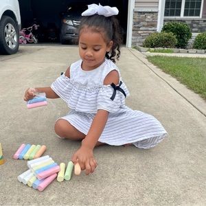 Striped toddler girl dress